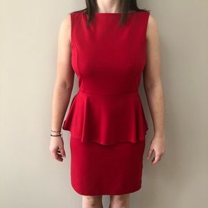 BB Dakota Red Peplum Dress